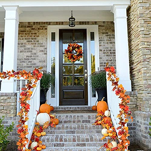 3 Pack Fall Maple Leaf Garland Artificial Maple Garland (3 Count)