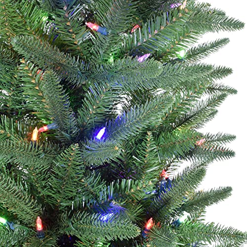 7.5 ft. Winter Falls Slim Christmas Tree with 8 Function Dual Multicolor & Warm White LED Lights