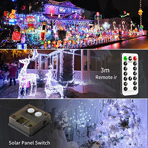 2 Pack Solar Christmas Lights Outdoor Waterproof (66 Foot)