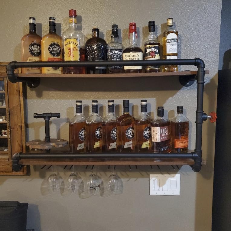 Wine Rack Wall Mounted 2 Tier