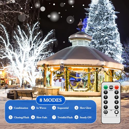 4 Pack 33FT 100 LED Fairy Lights Battery Operated with Timer & Remote (4 Count)