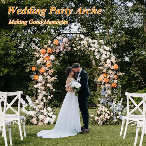 Metal Garden Arch 8.2 FT High x 6.2 FT Wide Garden Arbor Trellis for Outdoor Climbing Plants Support Rose Lawn Tall Large Wedding Archway