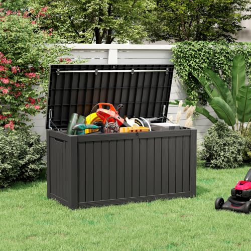 180 Gallon Outdoor Storage Box Waterproof Deck Box for Patio