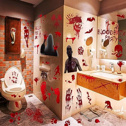 73 Pcs Bloody Window Stickers