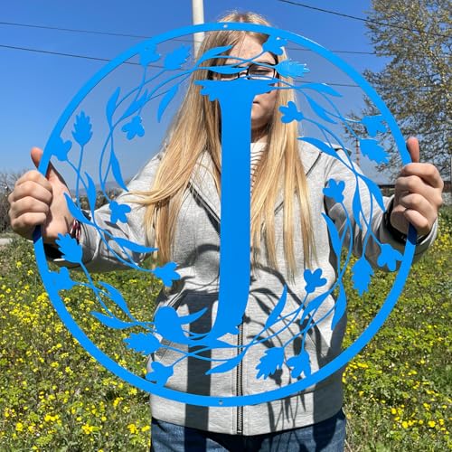 Personalized Metal Name Letter with Vines