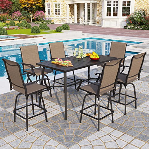 Outdoor Patio Bar Dining Table for 6