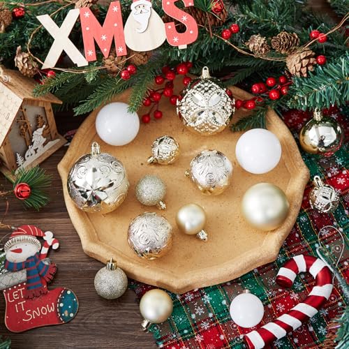 87 Pack Shatterproof Christmas Ball Ornaments Set (87 Count)
