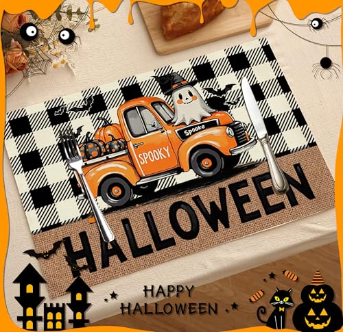 Halloween Pumpkin Placemats Set of 4 (4 Count)