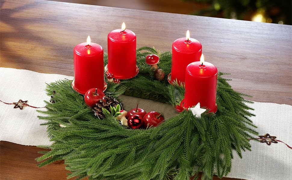 4Pcs 6Ft Artificial Norfolk Pine Garlands