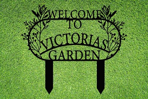 Personalized Metal Garden Sign with Stake
