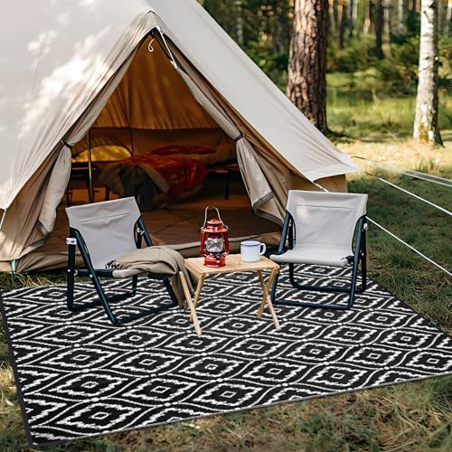 Outdoor Rug 9x12 ft Waterproof Reversible Braided Mat