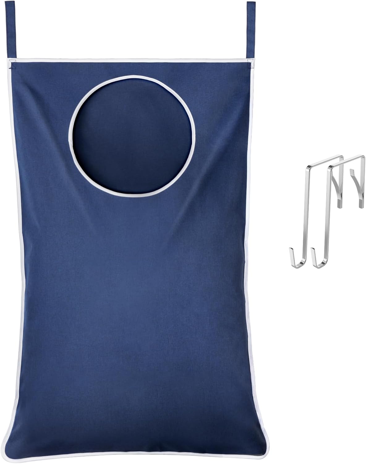 Lifewit Over Door Laundry Hamper, Large Collapsible Hanging Laundry Hamper, Hanging Laundry Basket Bag for Bathroom Bedroom Dirty Clothes Storage Organizer, Dark Blue - NestledHome