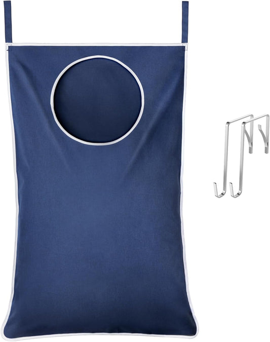 Lifewit Over Door Laundry Hamper, Large Collapsible Hanging Laundry Hamper, Hanging Laundry Basket Bag for Bathroom Bedroom Dirty Clothes Storage Organizer, Dark Blue - NestledHome