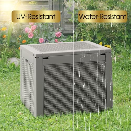 31 Gallon Outdoor Storage Box Waterproof Deck Box for Patio