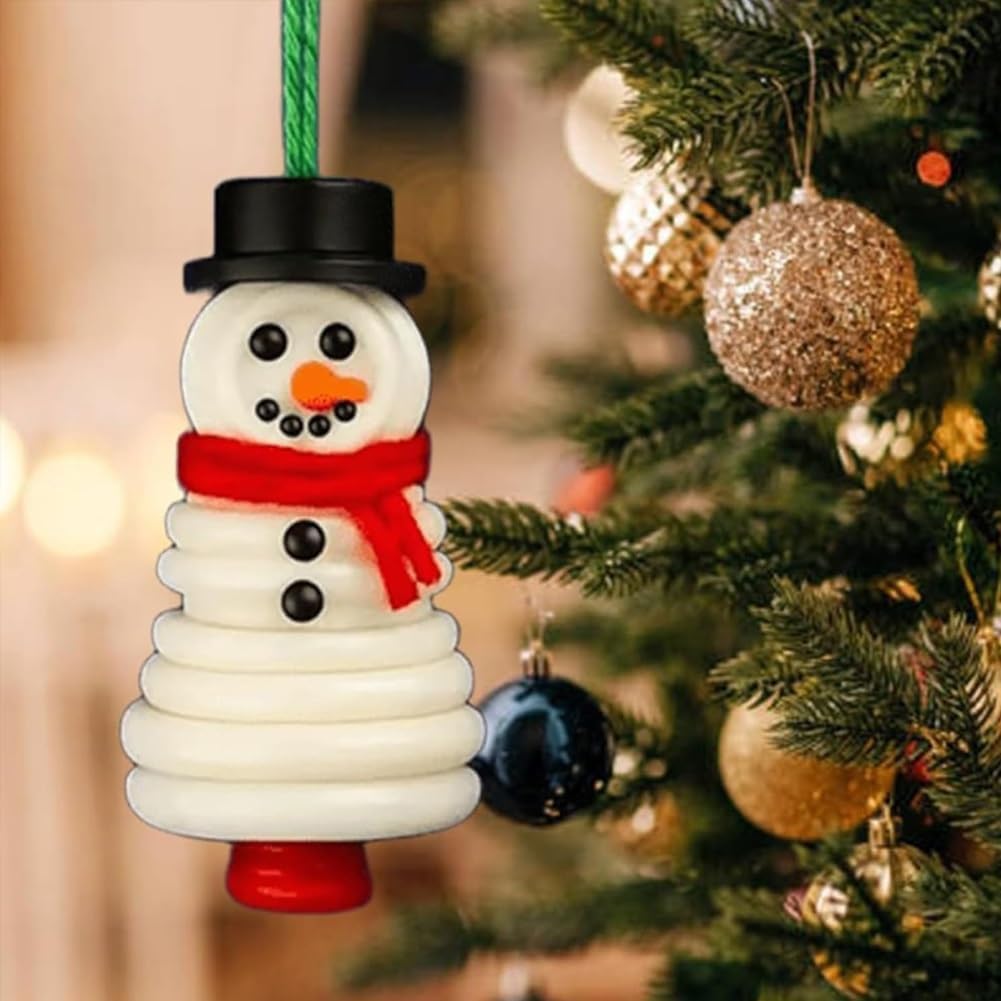4pcs Button Christmas Tree Ornament Kits, Fun Holiday Decorations for All Ages, DIY Craft Buttons Kit with Christmas Snowman/Santa/Angel, Gifts for Xmas Tree Hanging Decorations (4PCS)