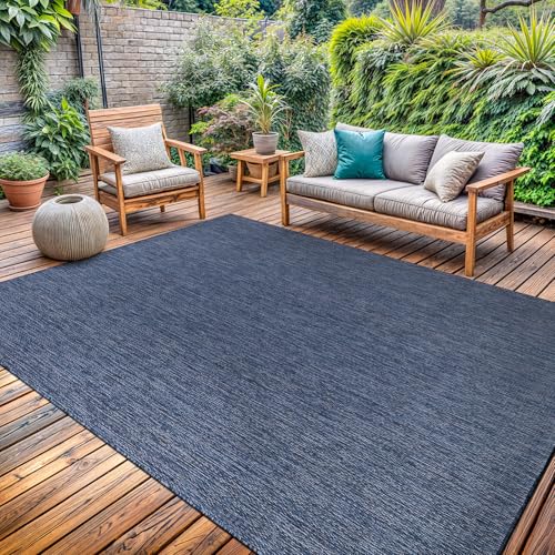Washable Indoor Outdoor Rug 9x12 Weather Resistant Area Rugs Modern Solid for Porch Deck Balcony Backyard Patio Outside Carpet
