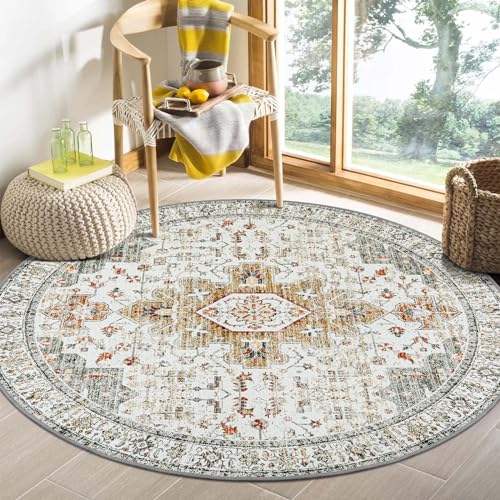 Ultra Thin Washable Round Rug