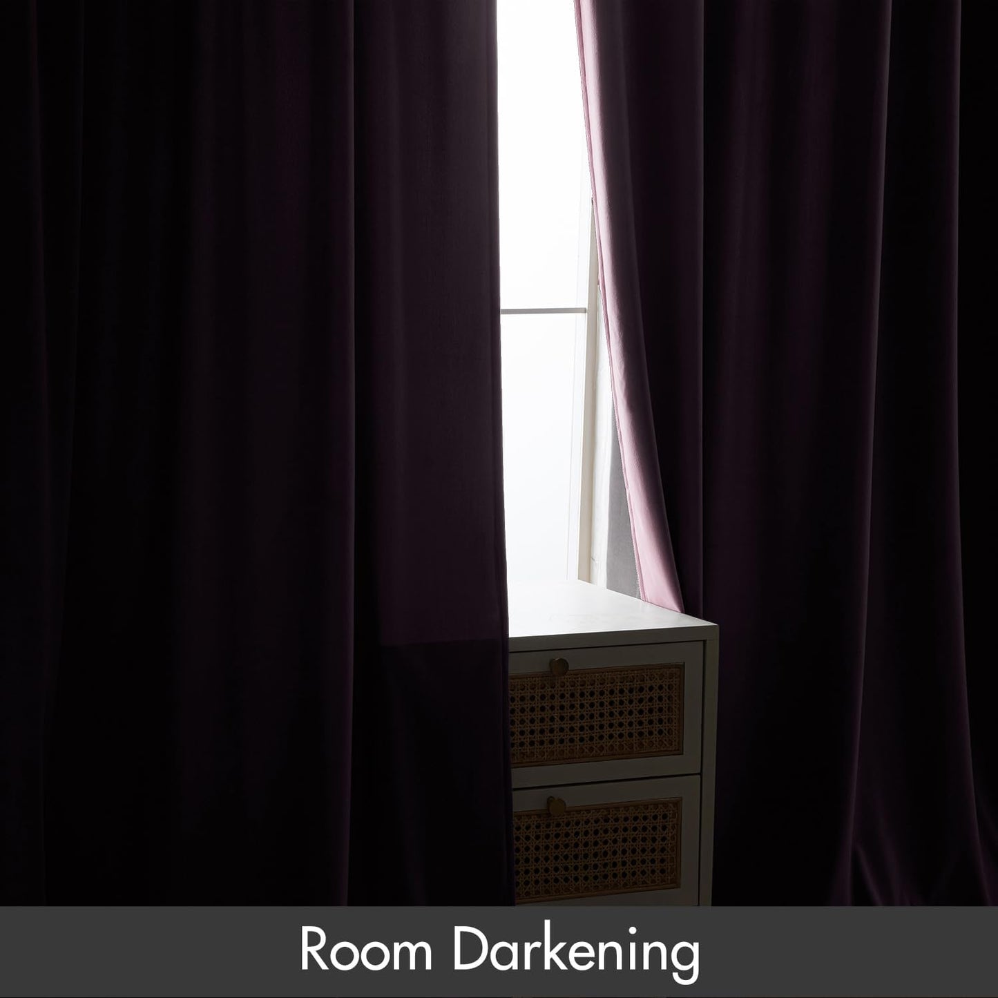 MIULEE Lavender Velvet Curtains Thermal Insulated Blackout Curtain Drapes for Bedroom Living Room Darkening 90 Inches Long Curtains Panels Rod Pocket Set of 2