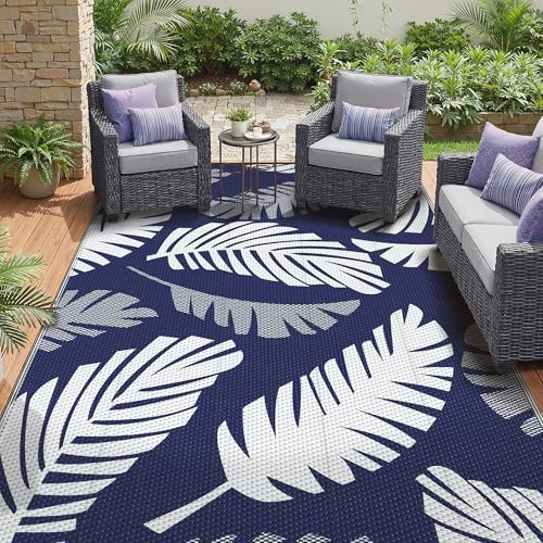 Outdoor Rug Waterproof Plastic Rugs for Patio (54 Sq Ft)