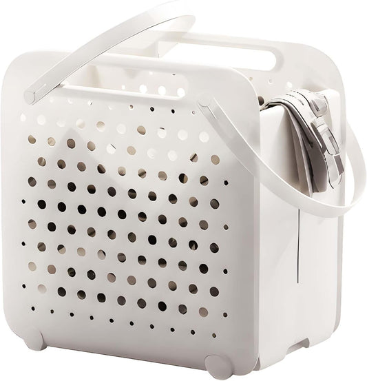 45L Foldable Laundry Basket, Plastic Collapsible Laundry Baskets with Handles, 12 Gallons Dirty Clothes Hamper for Dorm Laundry Room Organization, Freestanding Wall Hanging Laundry Hamper - NestledHome