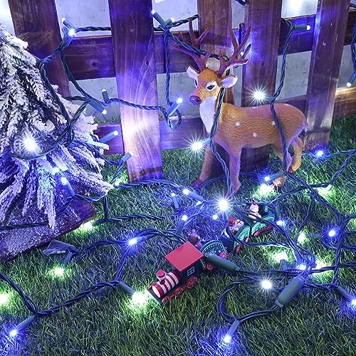 5MM Wide Angle Christmas Lights Blue & White