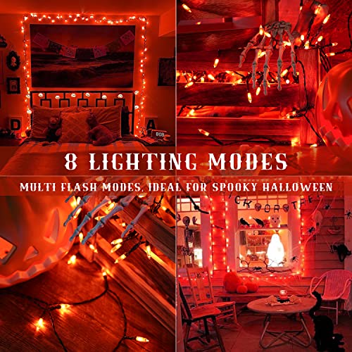 Orange Halloween String Lights Battery Operated