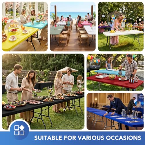 Spandex 6ft Table Cover Fitted (4 Count)