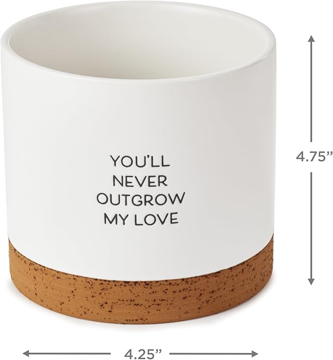 Hallmark Planter Handprint Kit (Never Outgrow My Love) Gift for Mom, Dad, Grandparent for Mother's Day, Father's Day