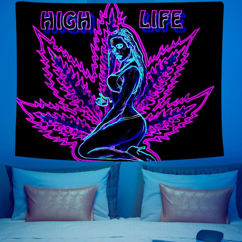 UV Reactive Blacklight Tapestry