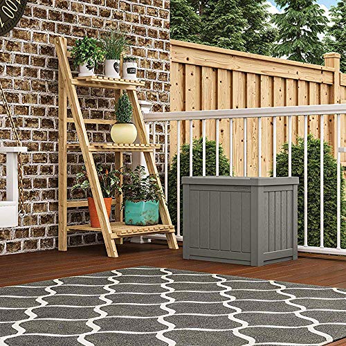 SS500ST 22 Gallon Small Resin Outdoor Patio Storage Deck Box (4 Count)