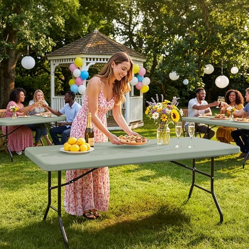 Fitted Tablecloth for 8 Foot Rectangle Tables (4 Count)