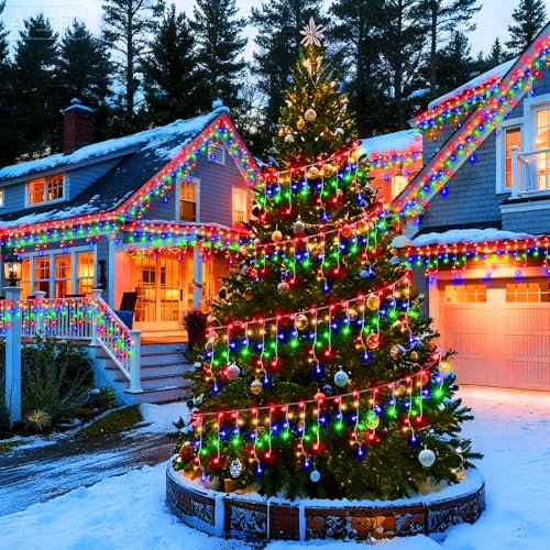 99FT 1216 LED Christmas Lights Outdoor Decorations Hanging Light