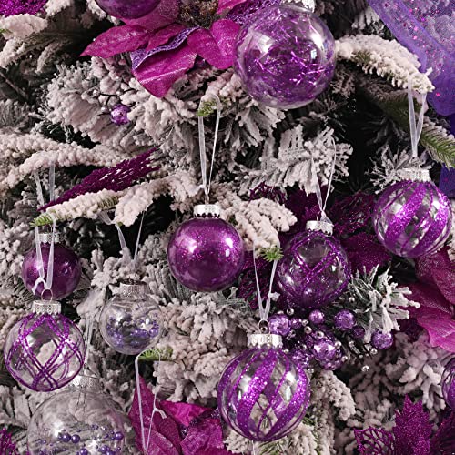 Clear Christmas Ball Ornaments (24 Count)