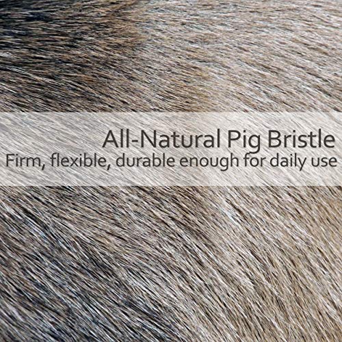 Natural Pig Bristle Cashmere Brush with Oiled Pearwood Handle