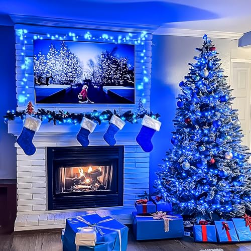 150 LED Blue String Lights Indoor (59 Foot)