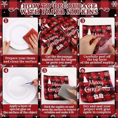 240 Pcs Christmas Paper Napkins Merry Christmas (240 Count)