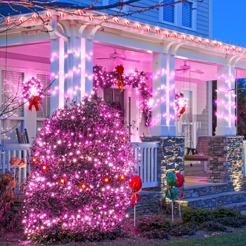 Pink Christmas Lights Outdoor