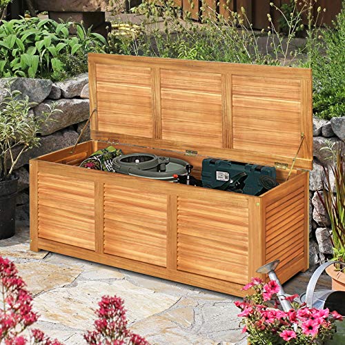 46 Gallon Acacia Wood Deck Box