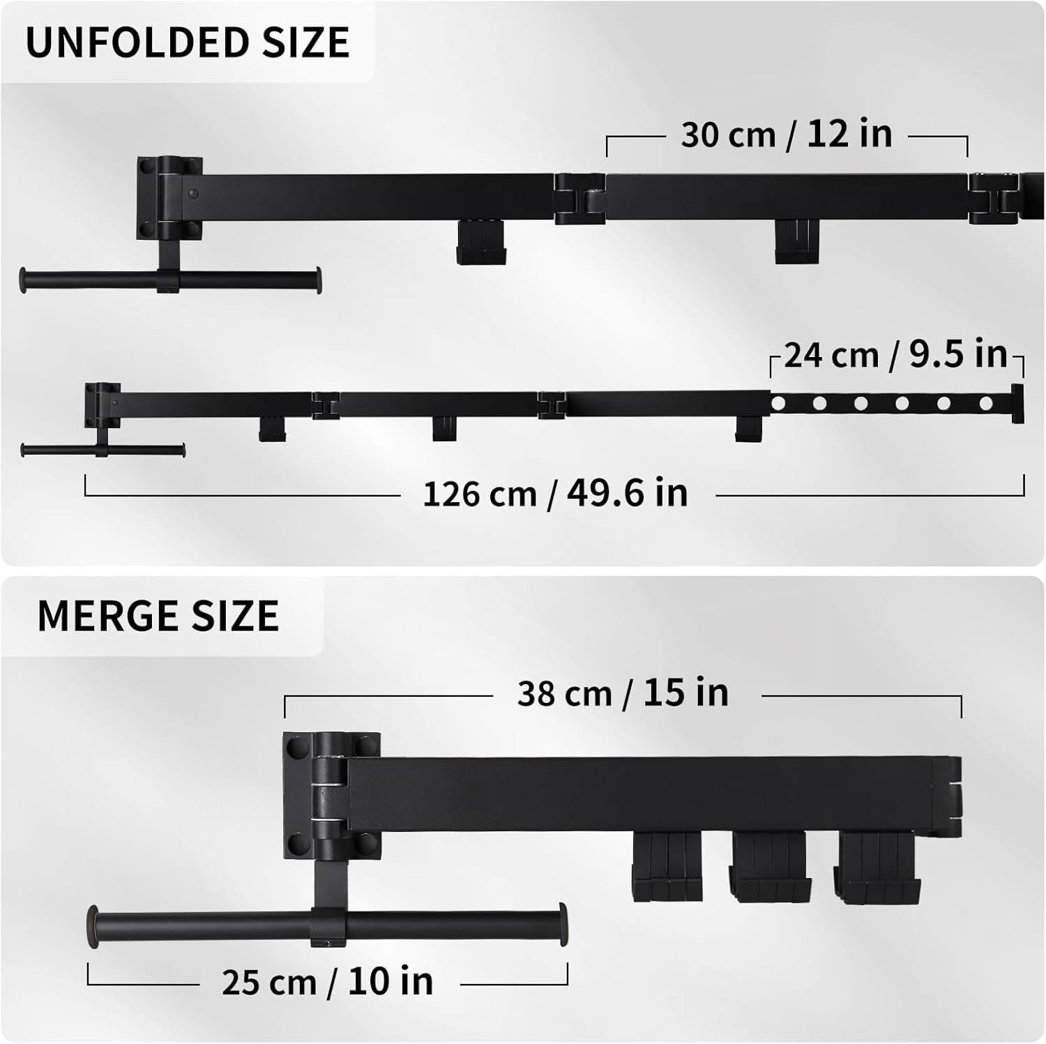 Wall Mounted Clothes Drying Rack,Drying Rack Clothing Wall Mount with Foldable Features(Tri-Fold),Space Saver,Wall Mounted Drying Rack for Laundry Balcony Bathroom (Black) - NestledHome