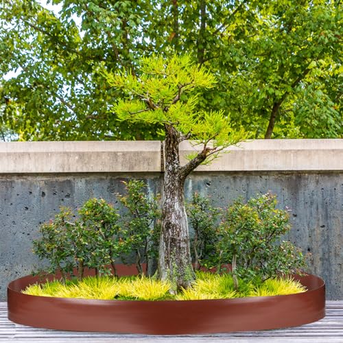 6 Inch Tall 33 ft Length Landscape Plastic Edging Kit with Hammer Spikes Plastic Garden Flower Bed Edging Landscape Border for Gardens Border Grass Yard Lawn