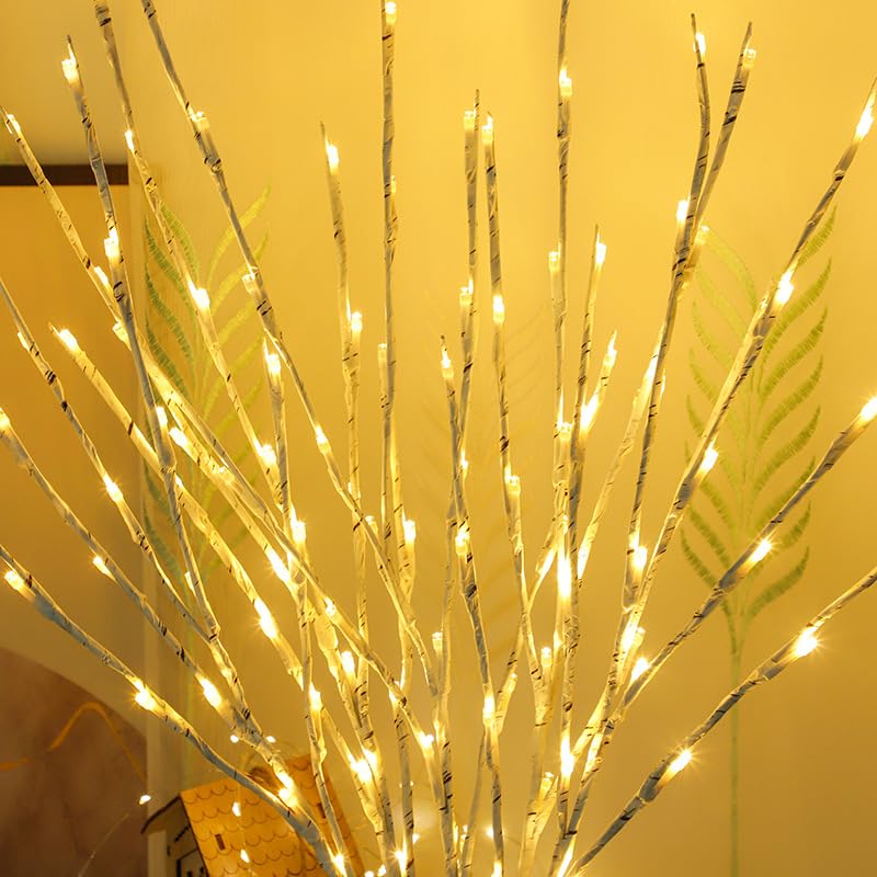 2 Pack Milky White Light LED Lighted Branches Battery Operated Lights