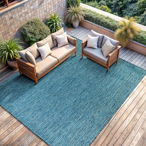 Outdoor Rug 9x12 Modern Area Rugs for Large Indoor and Outdoor Patios and Porches (108 Sq Ft)