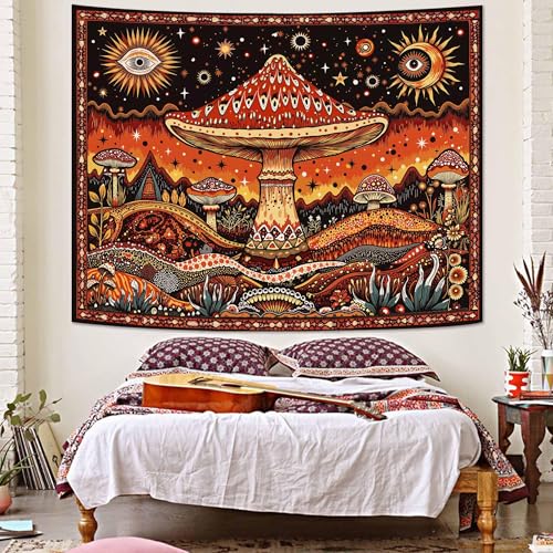 Hippie Mushroom Tapestry