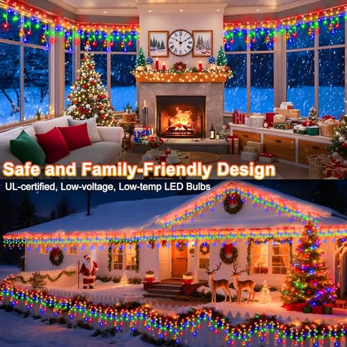 99FT 1216 LED Christmas Lights Outdoor Decorations Hanging Light