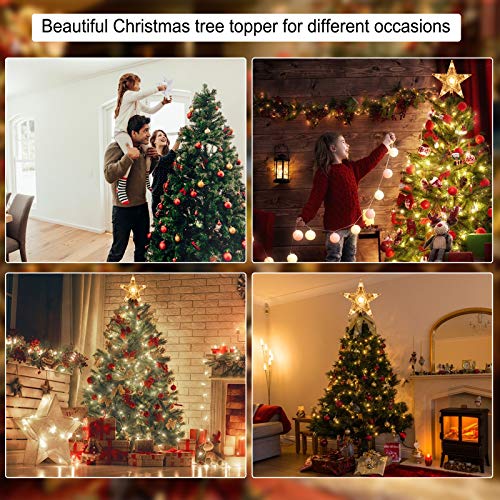 Christmas Tree Topper Lighted Star with Built