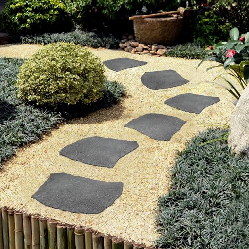 3 Pack Rubber Stepping Stones Outdoor Garden Rubber Pavers Pathway Walkway Paving Stones (3 Count)