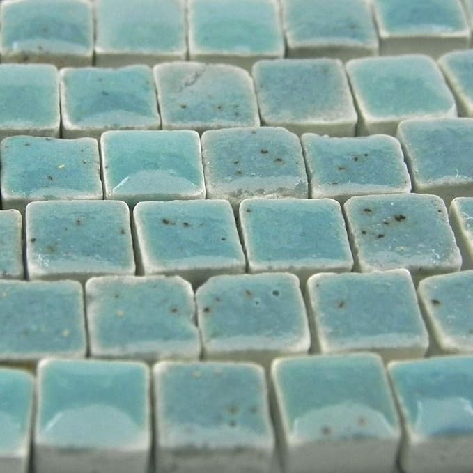 Handmade Moroccan Ceramic Small-Scale Stones, 1000 Parts Glazed 5mm Dark Turquoise, WG03