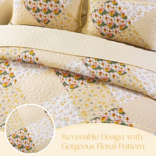 Reversible Boho Quilts Queen Size Yellow