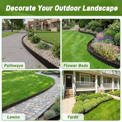 4.72 Inch x 50FT Landscape Edging Border with 75 Stakes