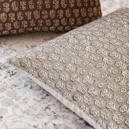 Decorative Floral Print Throw Pillow Covers 18×18 Inch (2 Count)